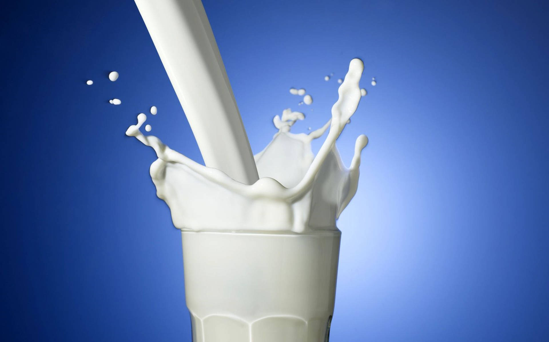 Glass Of Dairy Milk On Blue Background Nmf5vdy7jukjh4ad Wallpaper