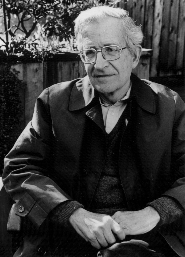 Old Man Grayscale Noam Chomsky Wallpaper