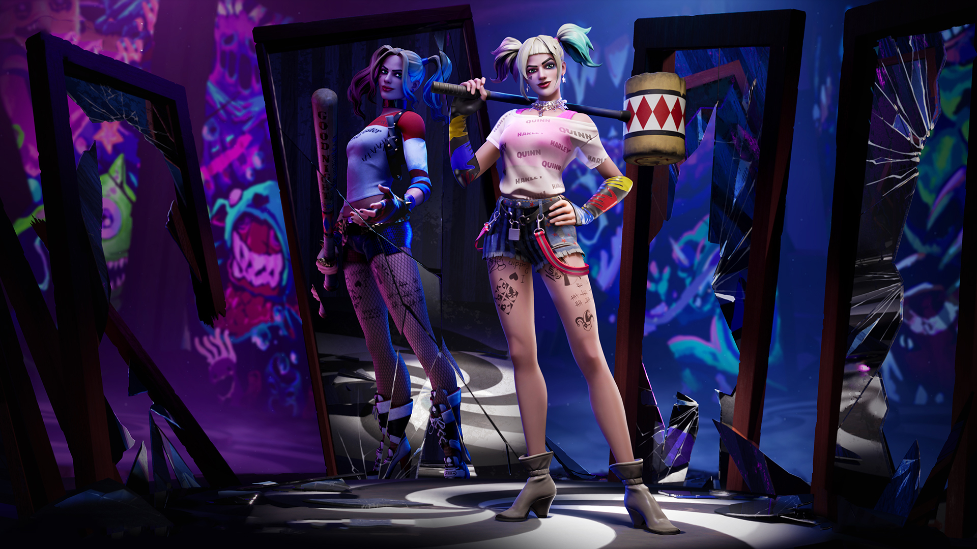 Harley Quinn Fortnite Outfit Wallpaper HD Games 4k