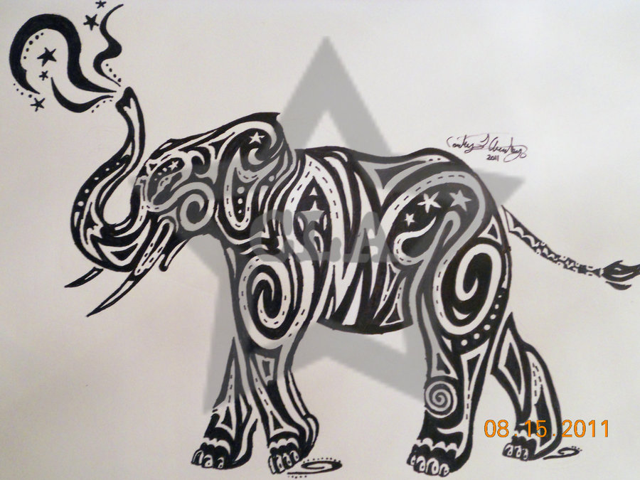 Tribal Elephant Tattoo By 3nergized
