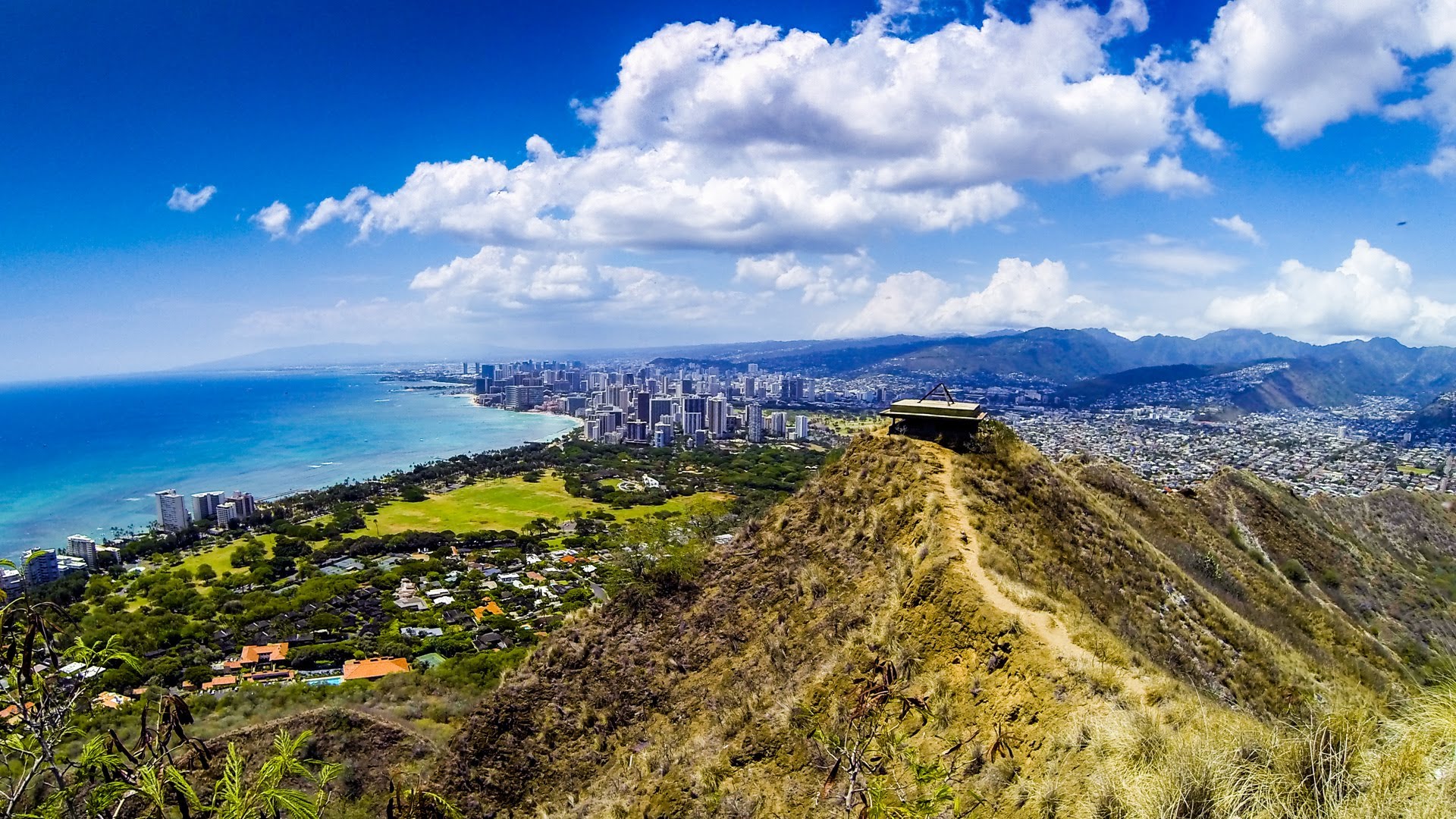 Time Lapse Video From The Top Of Diamond Head Crater Oahu