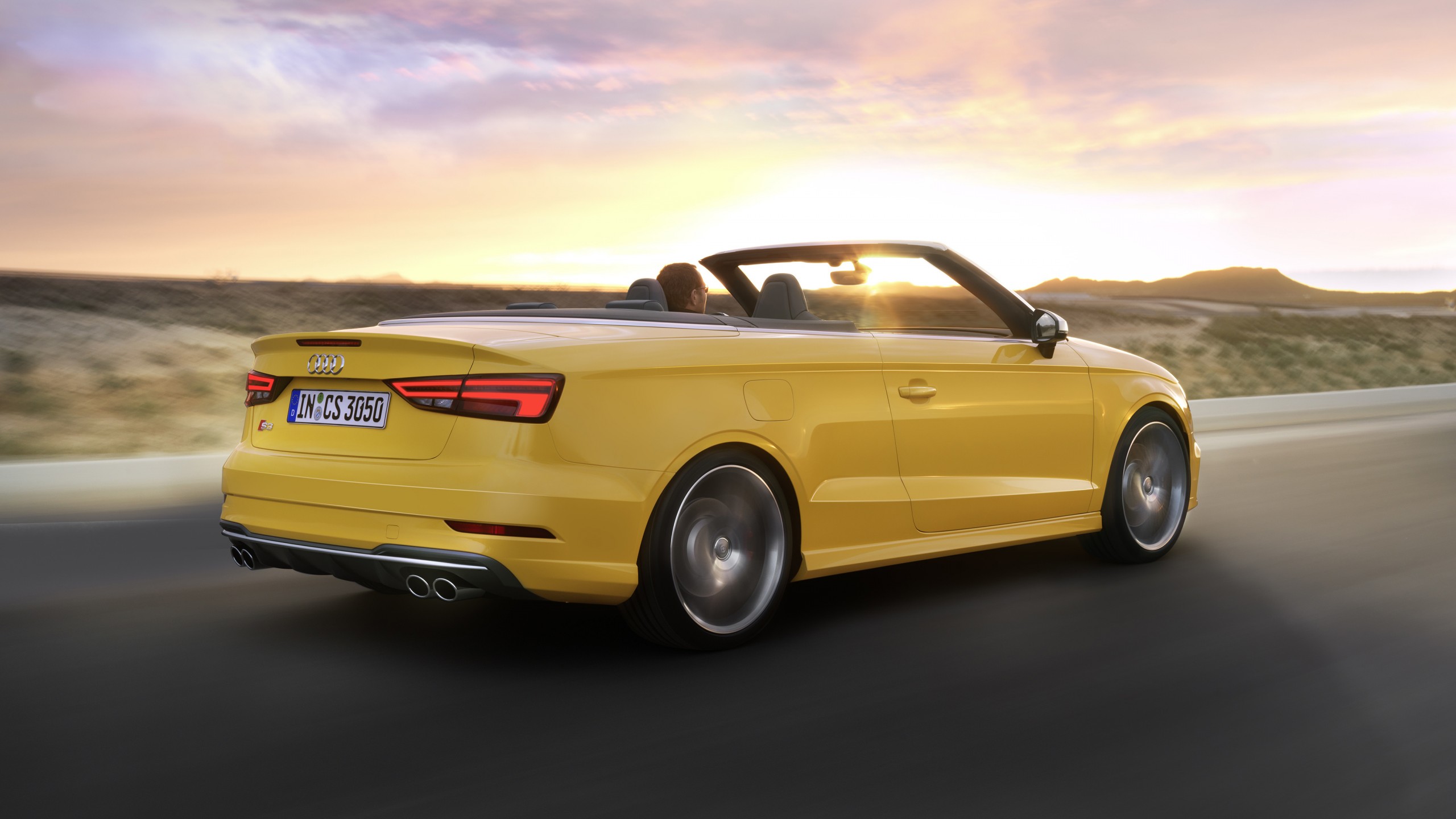 Wallpaper Audi S3 Cabriolet Yellow Cars Bikes