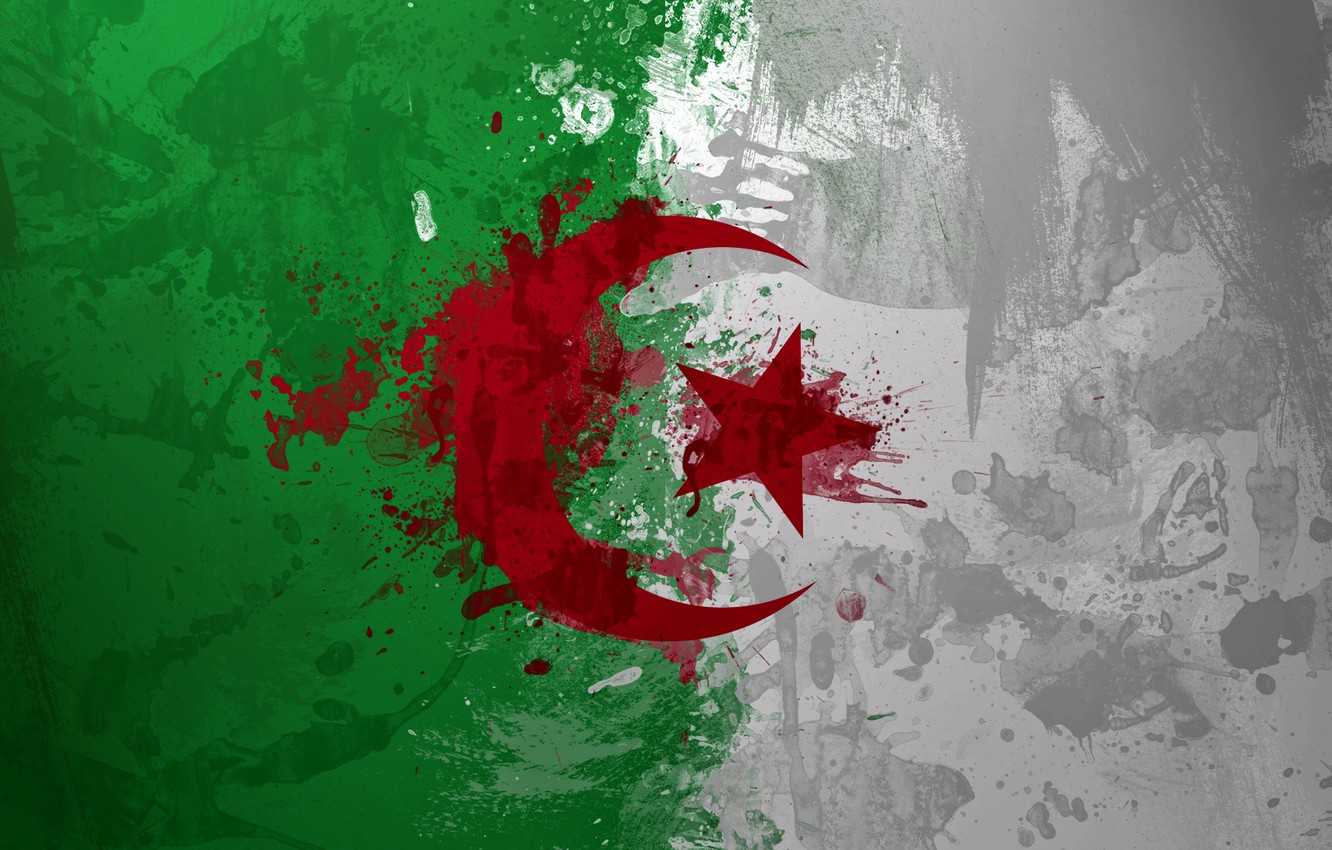 Wallpaper Paint Flag Algeria Image For Desktop