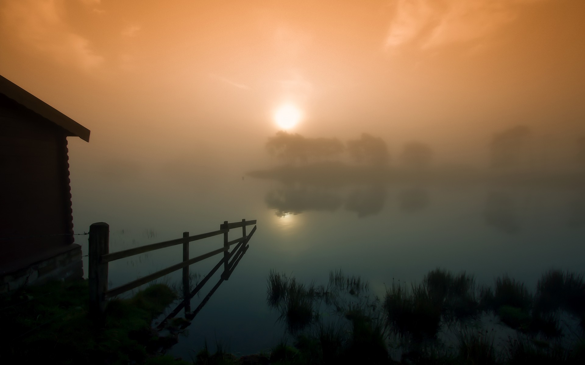 Wallpaper Morning Foggy Daily River Sites