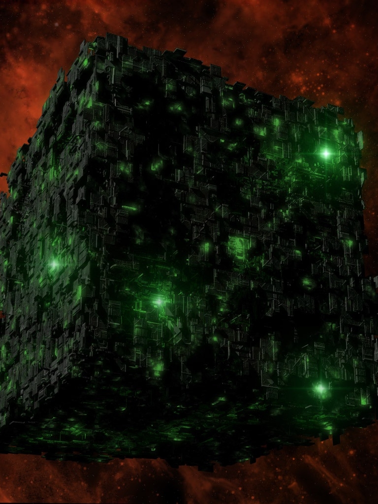 Borg Cube Wallpaper Background For