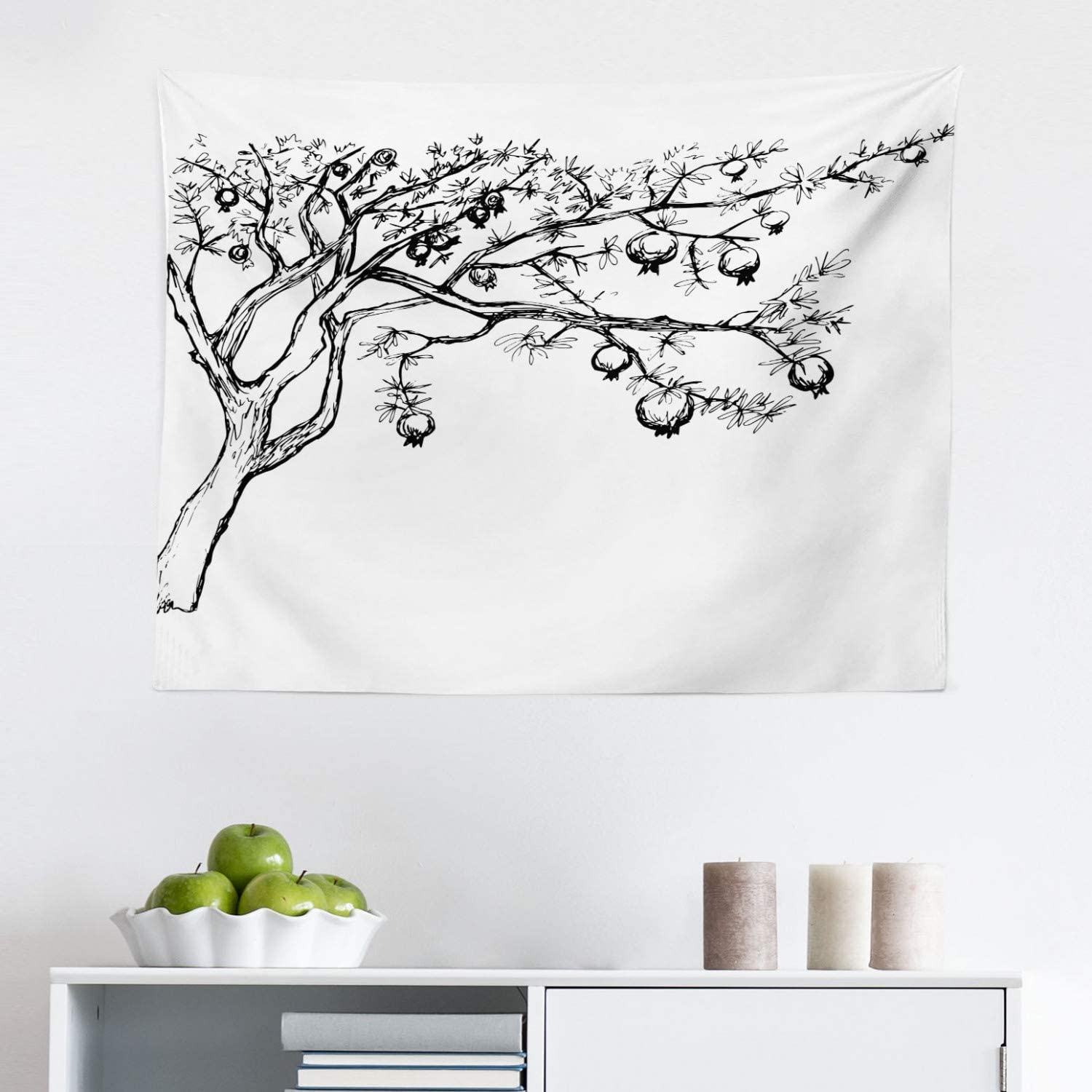Amazon Lunarable Tree Tapestry Blossoming Pomegranate