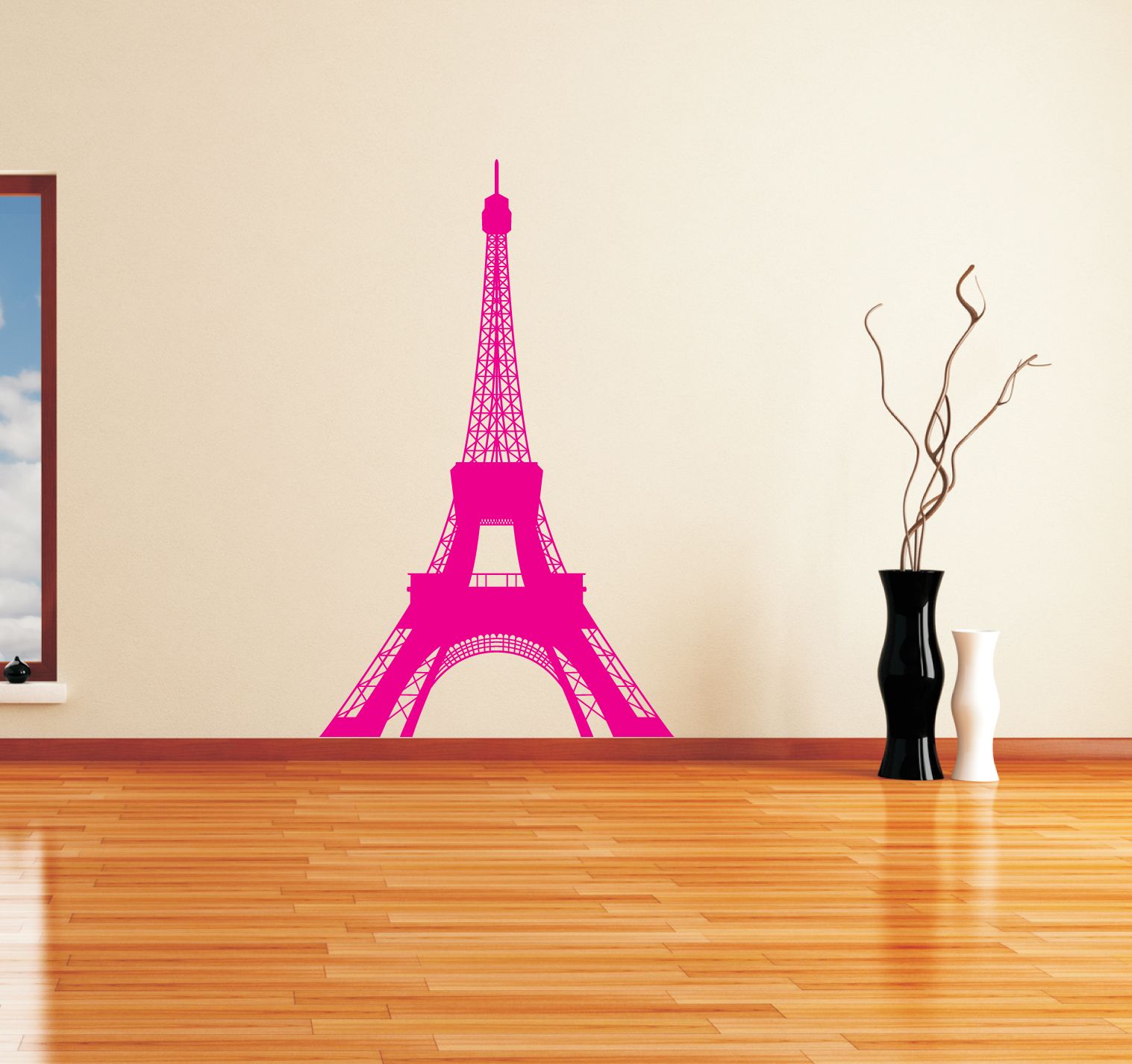 Pink Eiffel Tower Wallpaper HD Background