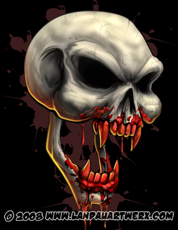 Badass Skull Wallpaper Dracula By