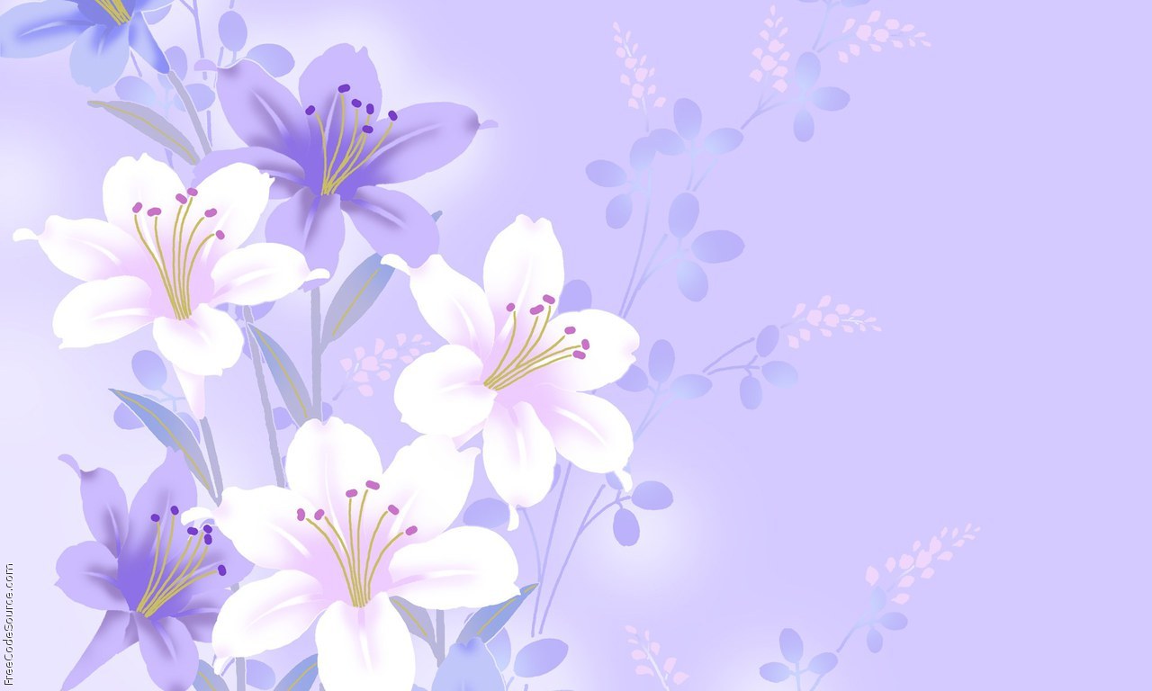 Purple Floral Background Layouts