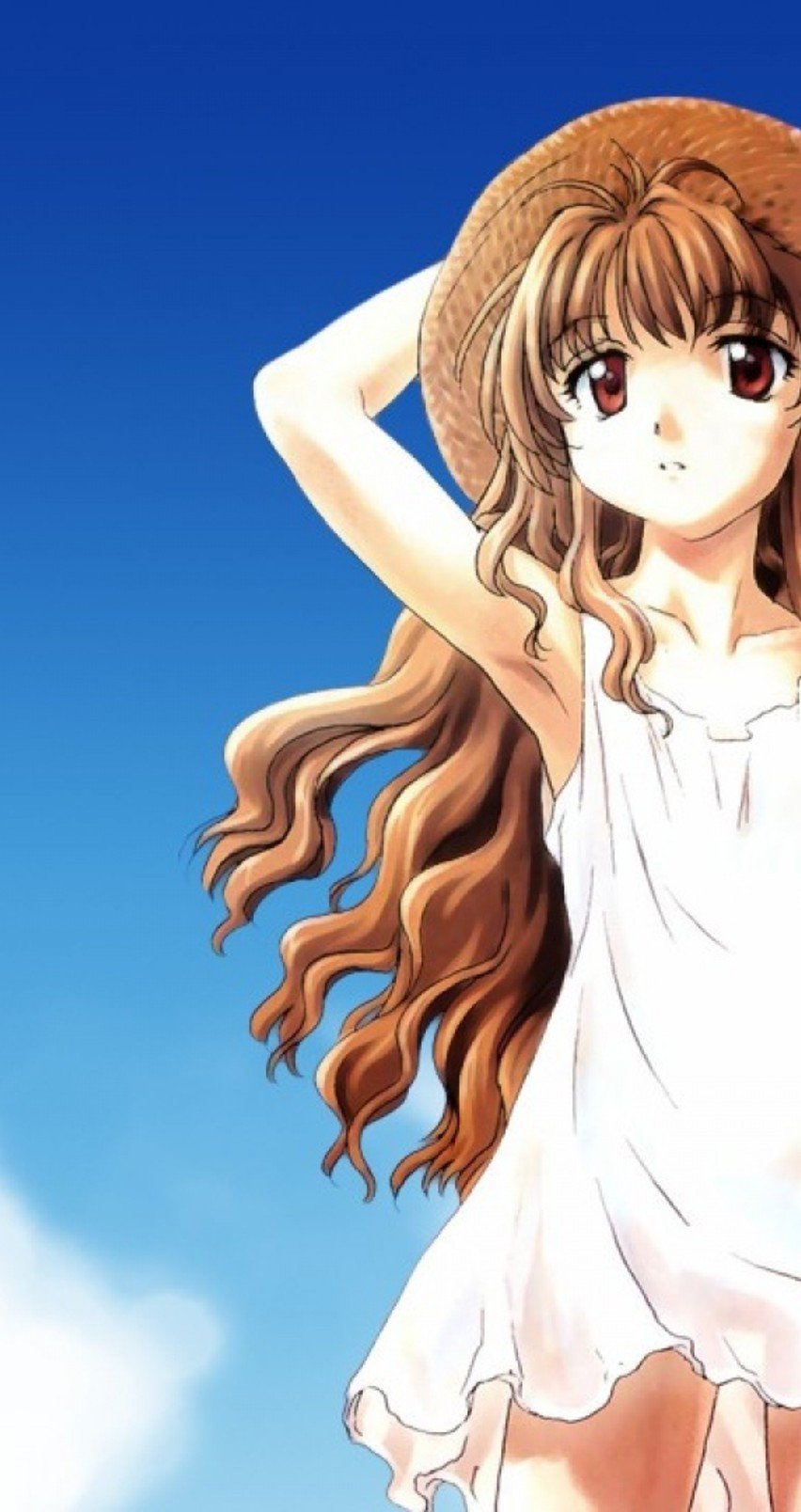 Free Download Beautiful Anime Girl In The Sun And Wind Hd