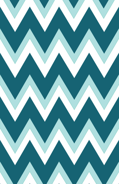 Teal Ombre Chevron Art Print By Plume Society6