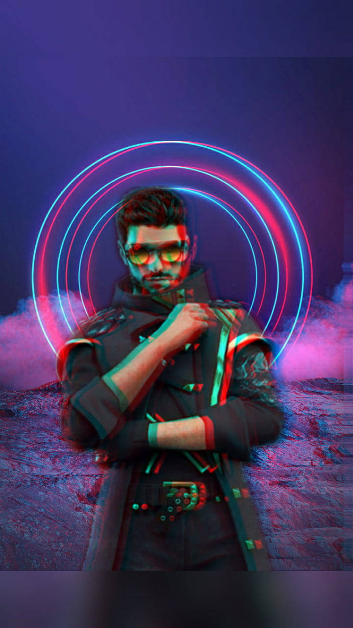 Unleash The Power With Fire S Dj Alok Character In Retro Wallpaper