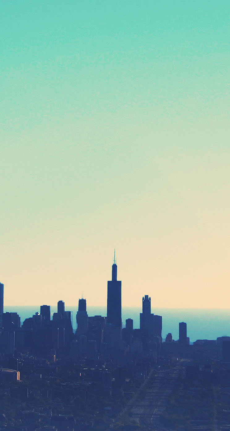 Sunrise Cityscapes Dawn Chicago iPhone Wallpaper