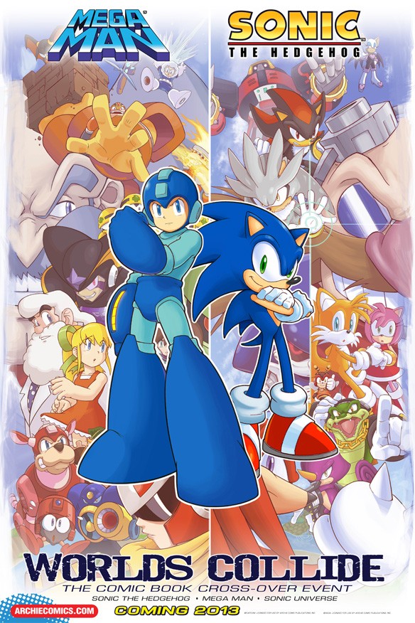 Sonic Megaman Crossover Poster By Rocketsonic