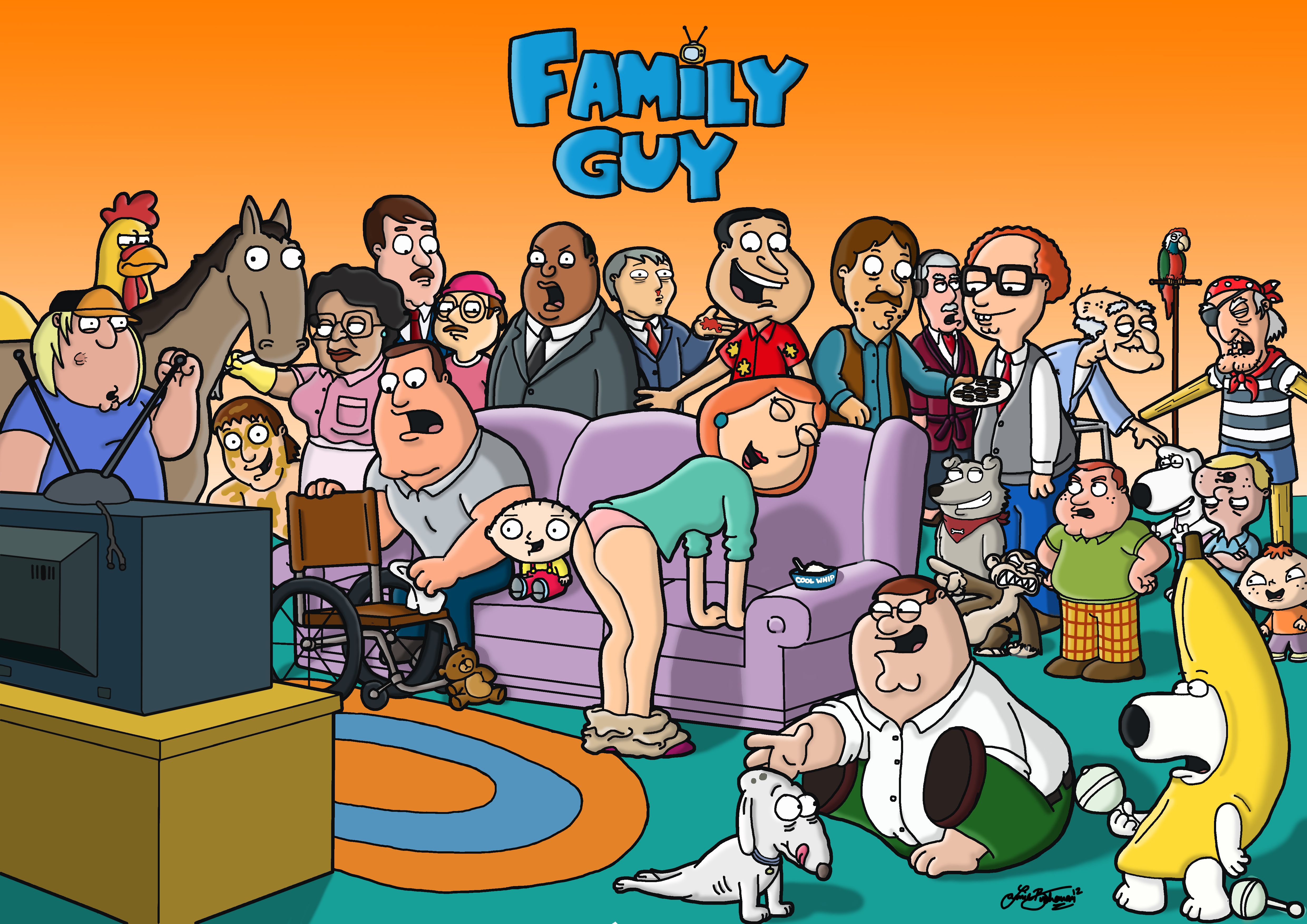 Family Guy 4k Ultra HD Wallpaper Cast