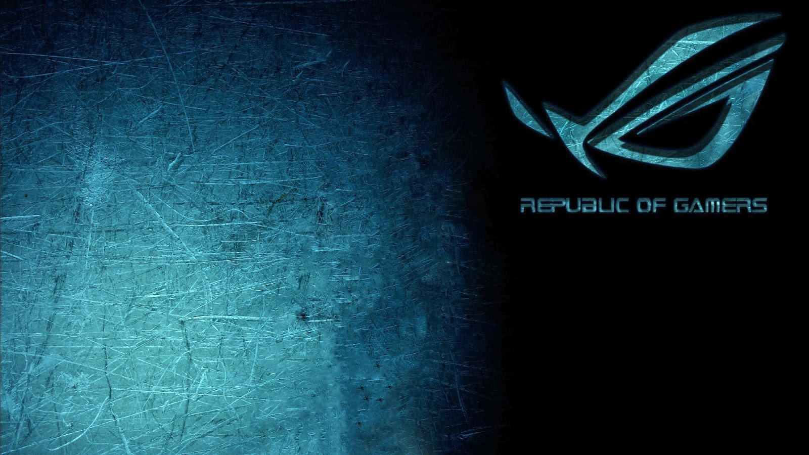 Asus Rog Republic Of Gamers Metal Scratch Logo Brand Widescreen HD