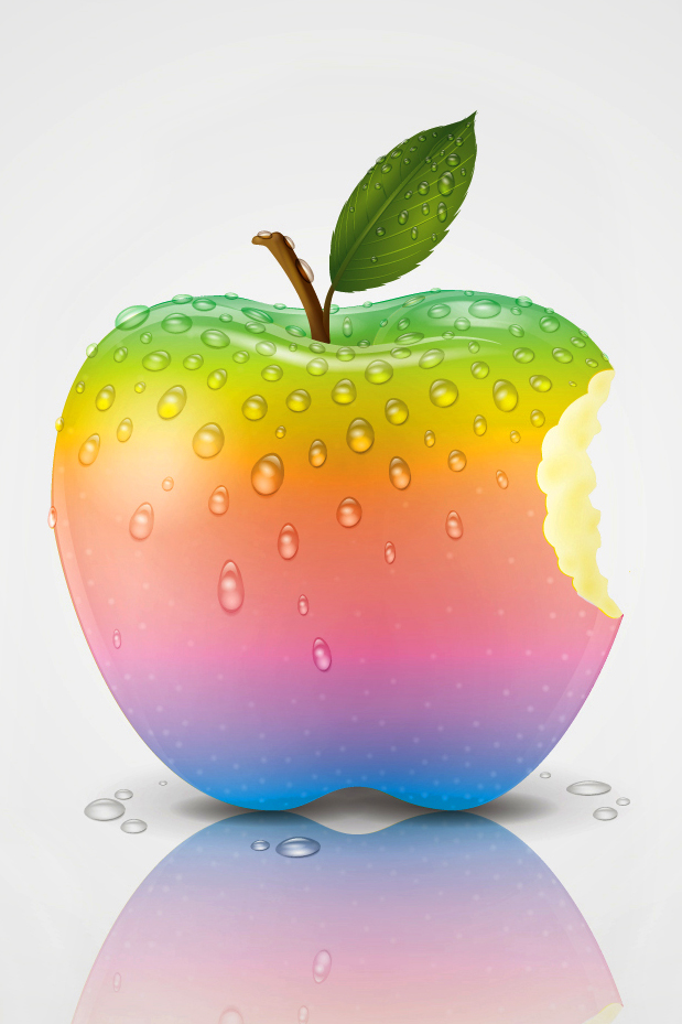 Rainbow Apple iPhone Wallpaper By Melissareneepohl