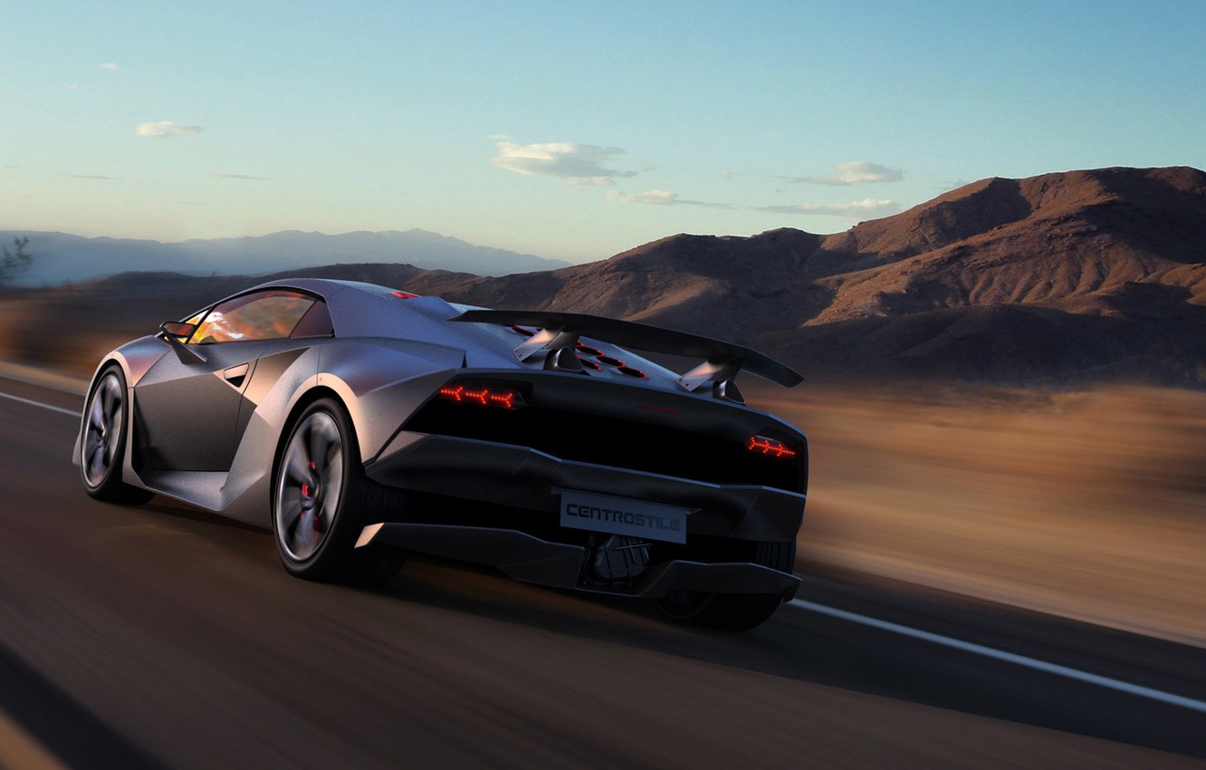 Wallpaper Road Hills Speed Lamborghini Spoiler Sesto Elemento