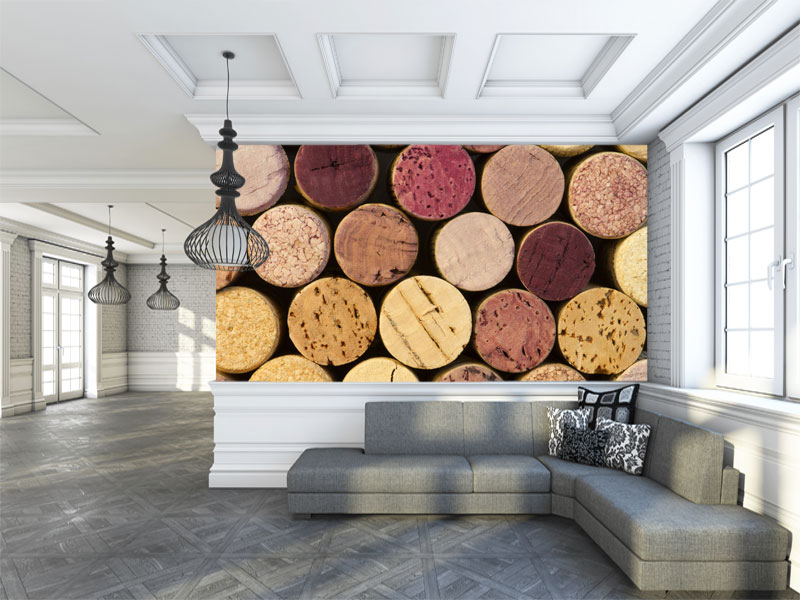 Wine Corks Loft Room Wallpaper Wall Mural