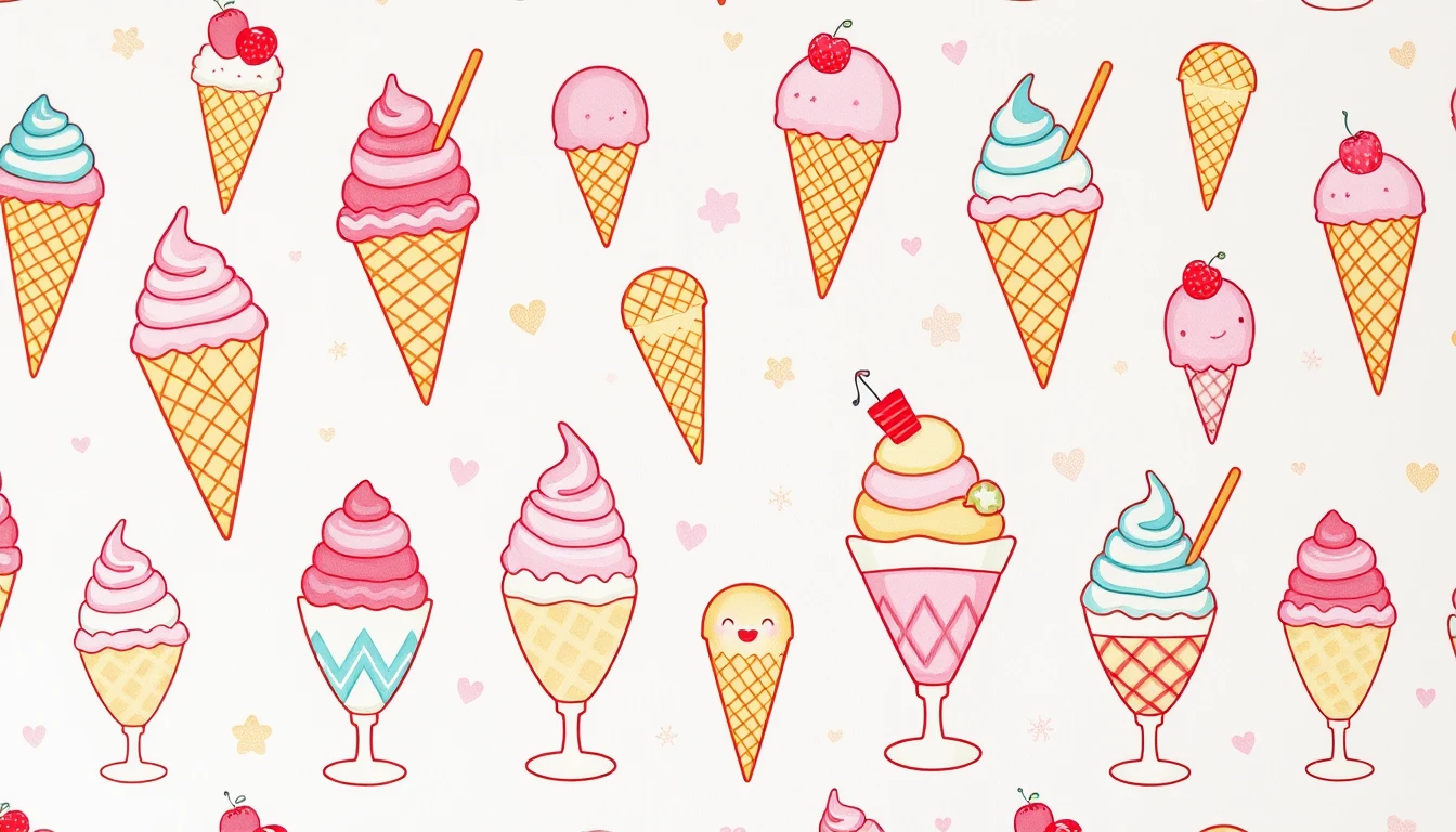 Cute Ice Cream Wallpaper