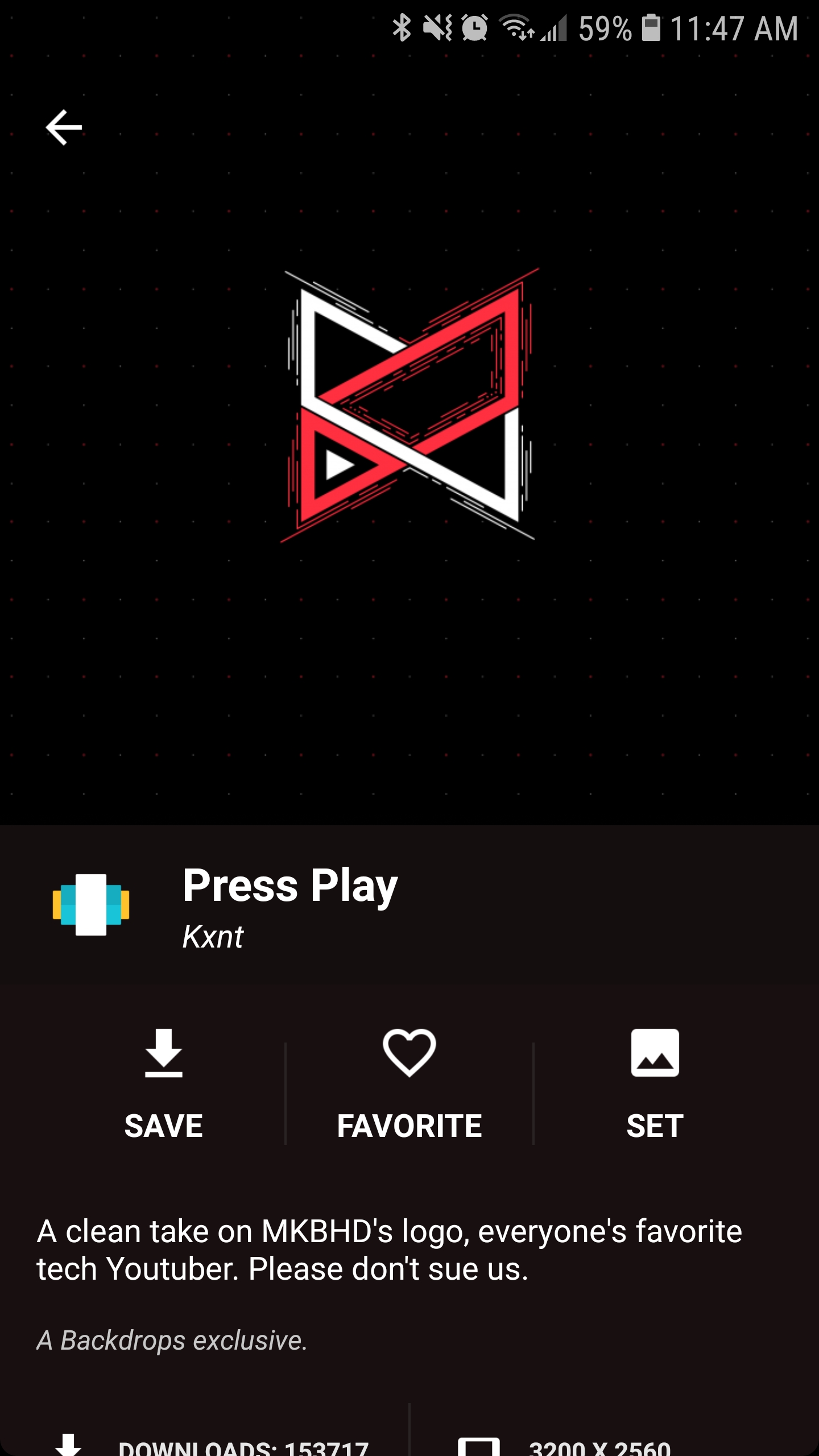 Just Found This In The Wallpaper App MkbHD Uses