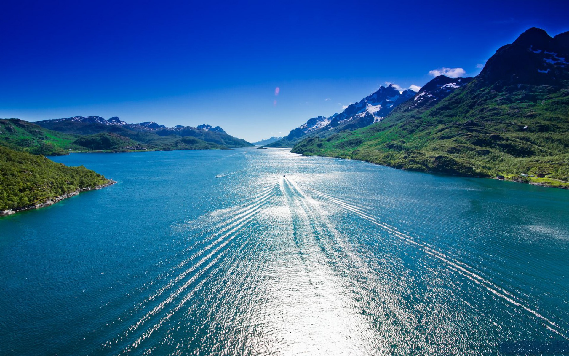 Mooi Meer Natuur Foto S Noorwegen Achtergrond
