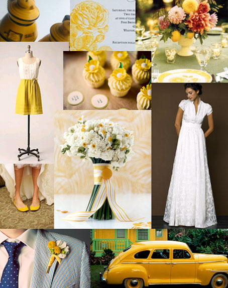 Yellow Wedding Inspiration Board Gray Wedding8