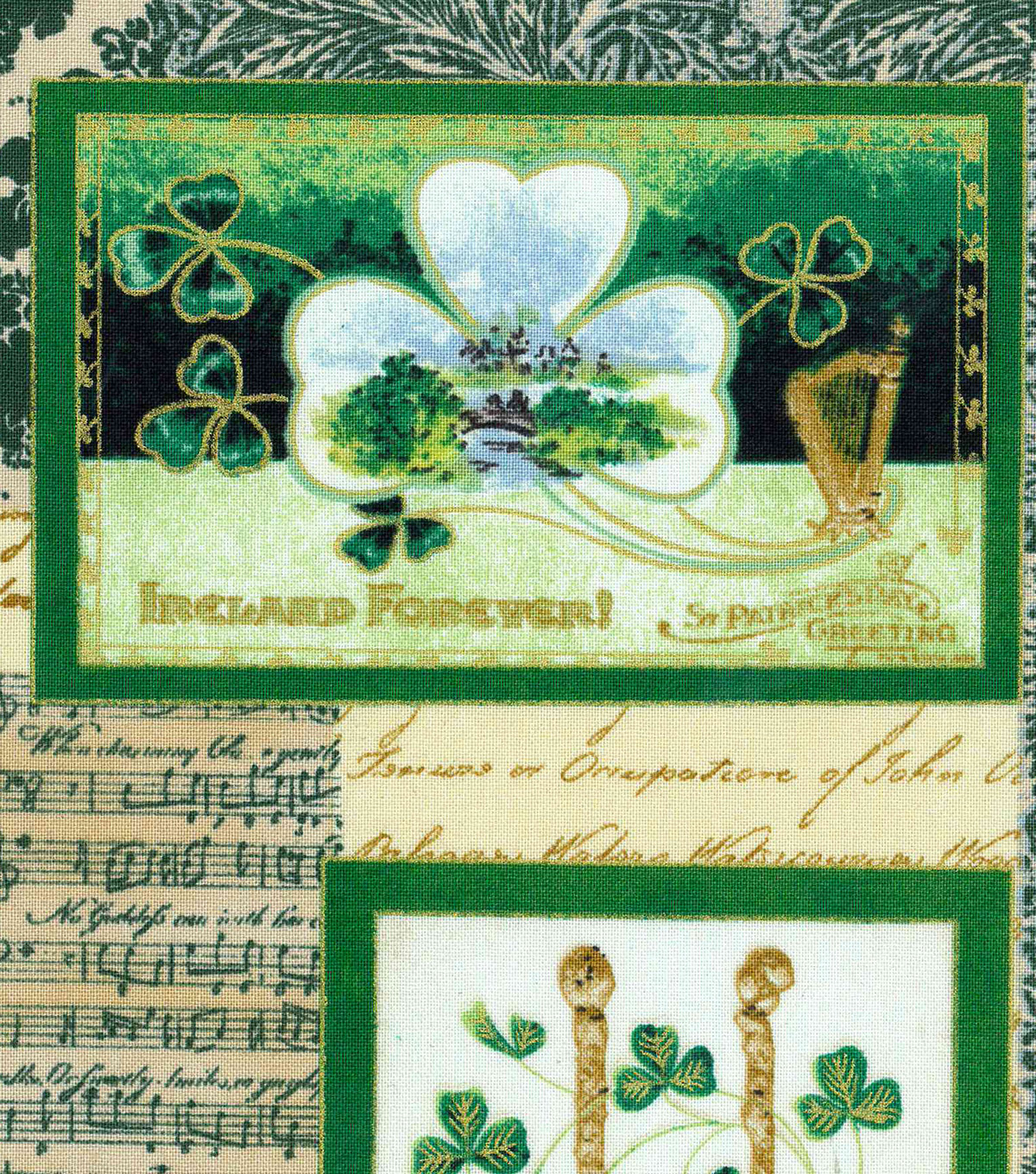St Patrick S Day Fabric Vintage Irish Block Joann