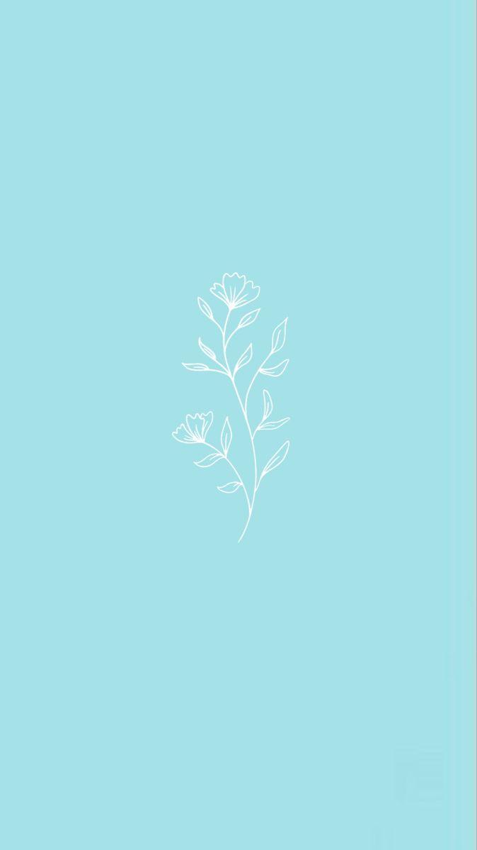 Aesthetic Pastel Blue Flower Wallpaper Made By Shannon Shaw