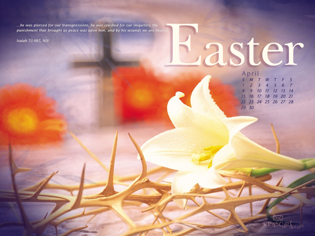 April Easter Desktop Calendar Monthly Calendars Wallpaper