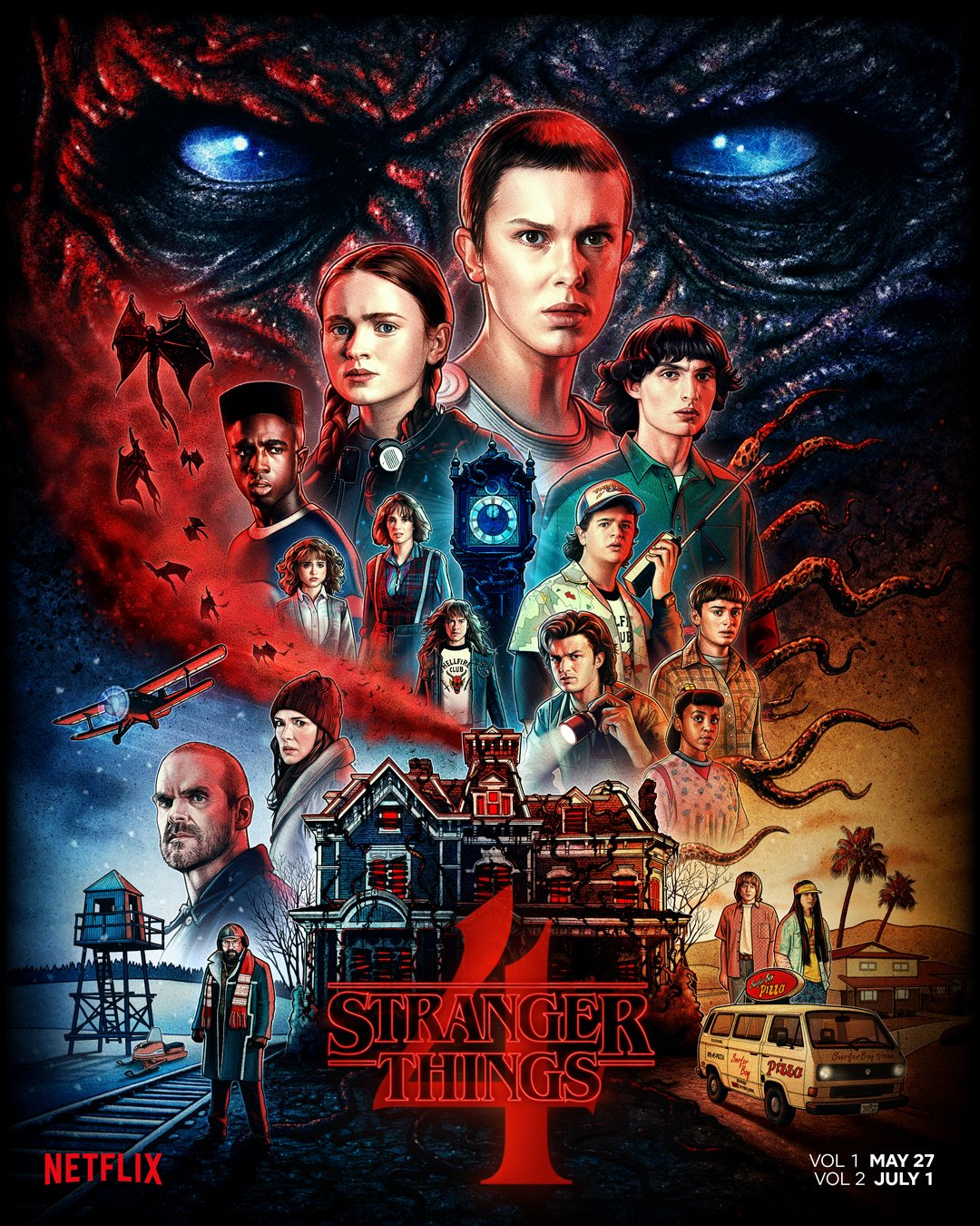 Stranger Things 4 Poster Unleashes Vecna Demo Bats Tentacles 1080x1350