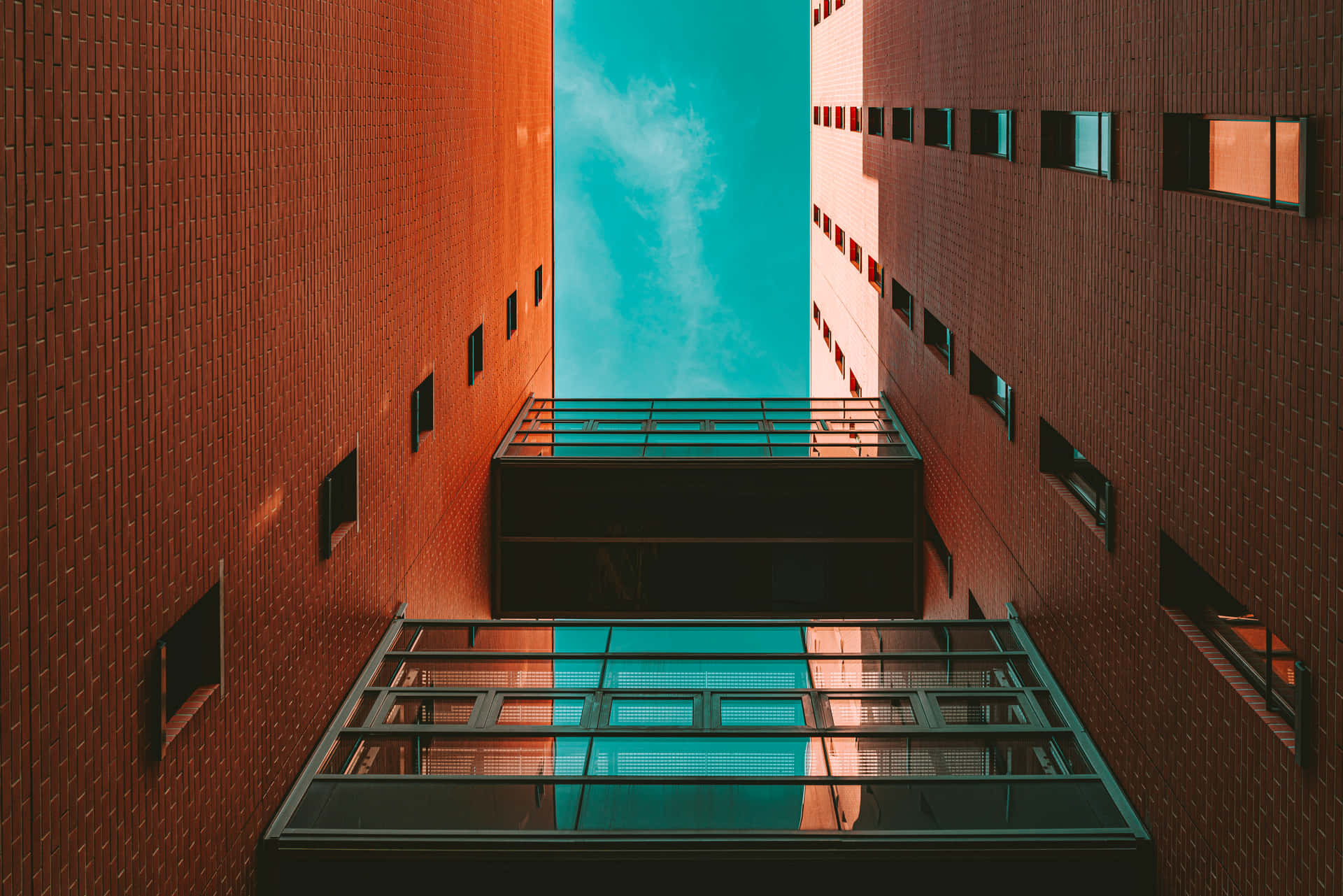 Orange And Teal Wallpaper
