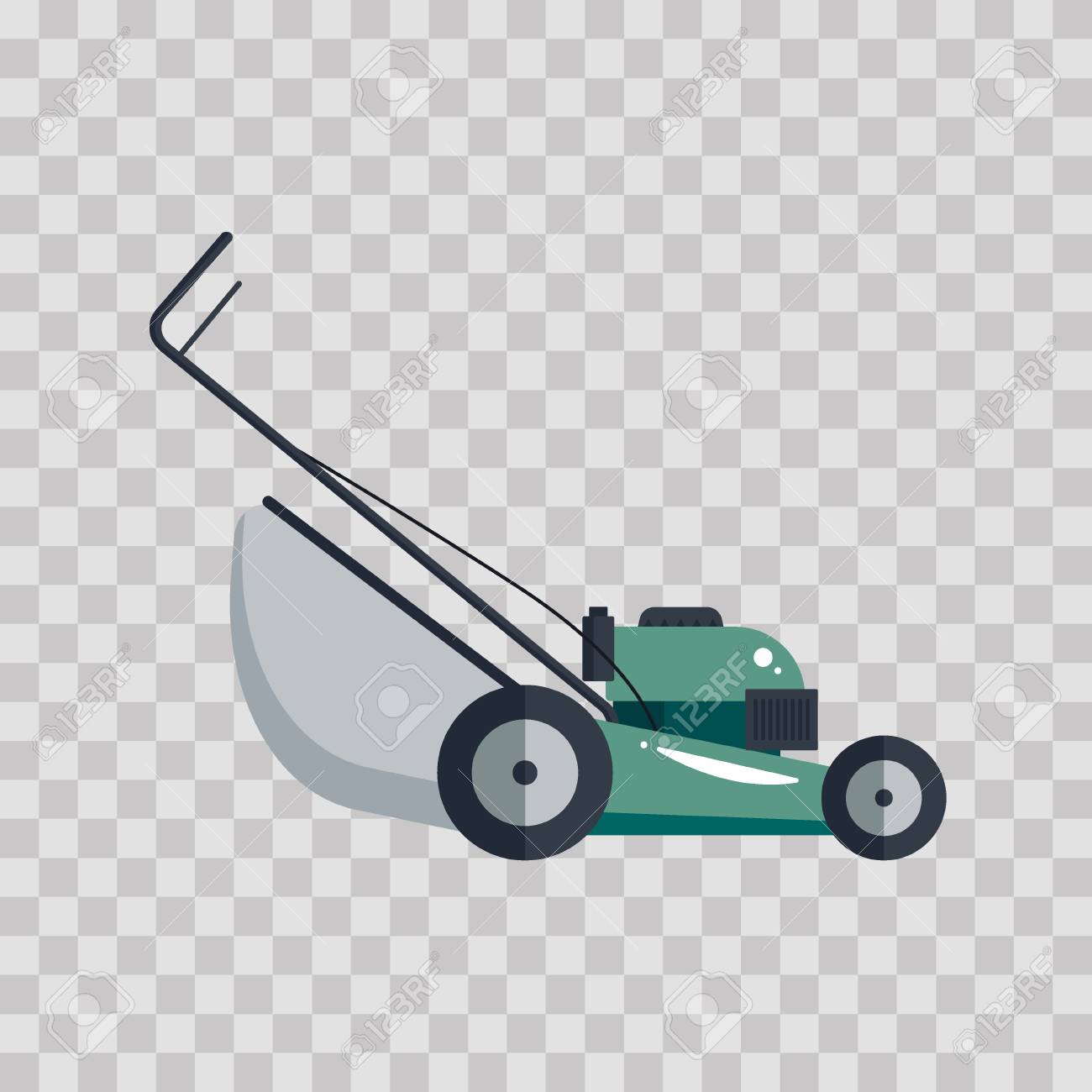 Lawn Mower Machine Icon Technology Equipment Tool Gardening