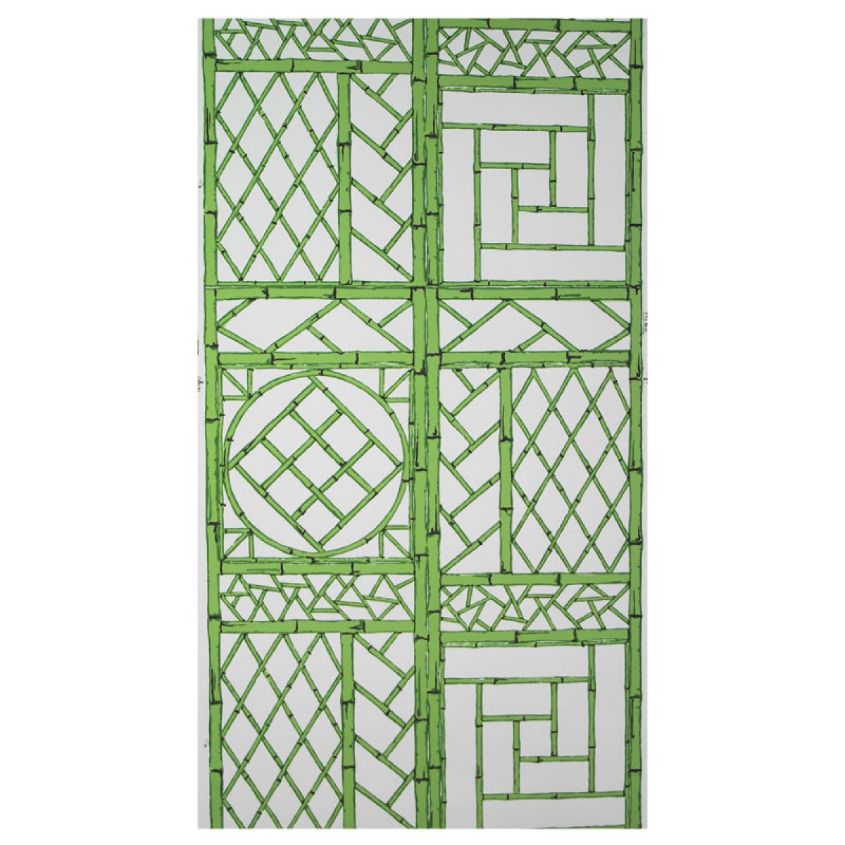 Green Chinese Lattice Wallpaper Set Of Rolls