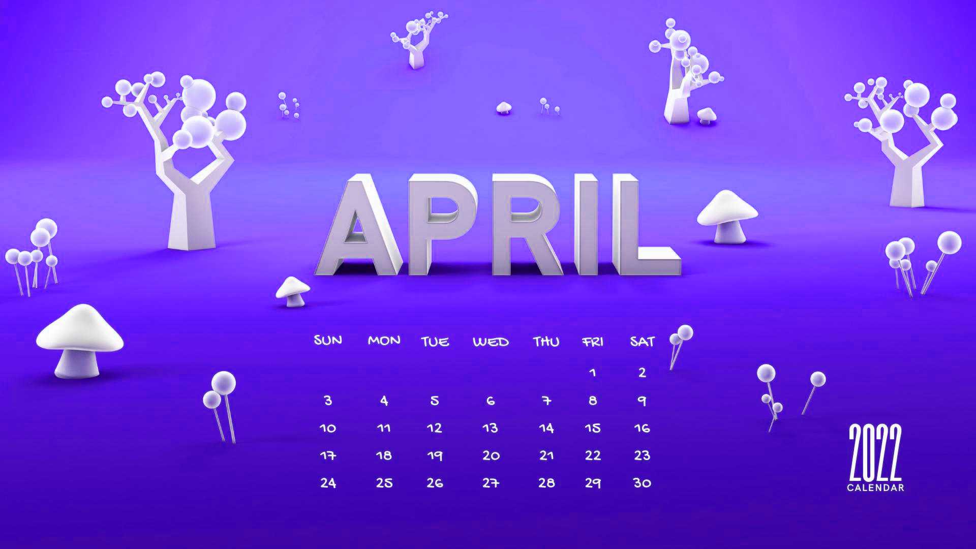 April Calendar Wallpaper