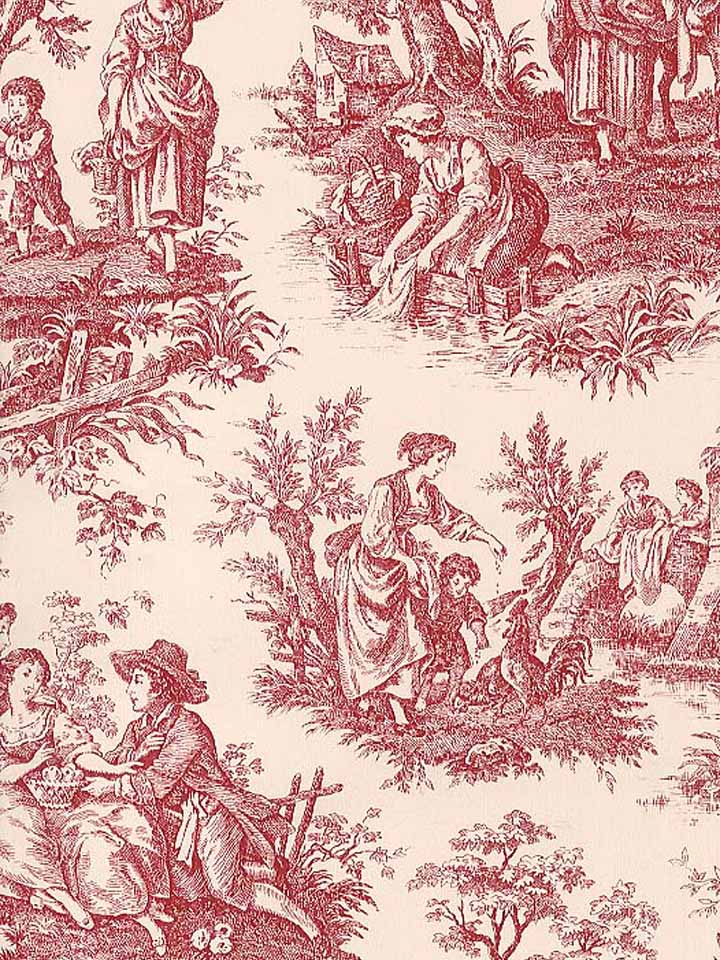 Waverly Toile Wallpaper A603d Monstermarketplace