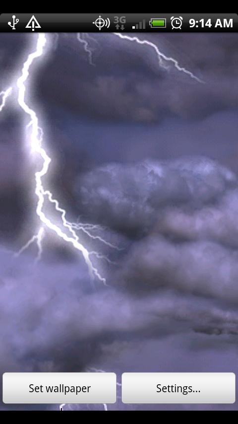 Android Quick App Thunderstorm Live Wallpaper Central