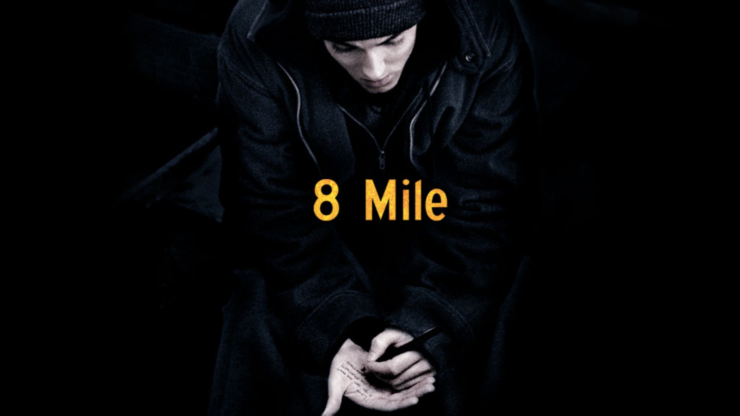 Eminem Mile Picture Hd Wallpaper Black Background