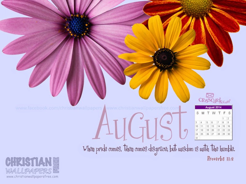 Card Wallpaper August Calendar Desktop