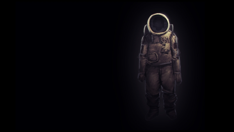 Astronauts Space Suit Artwork Black Background 1920X1080 Wallpaper