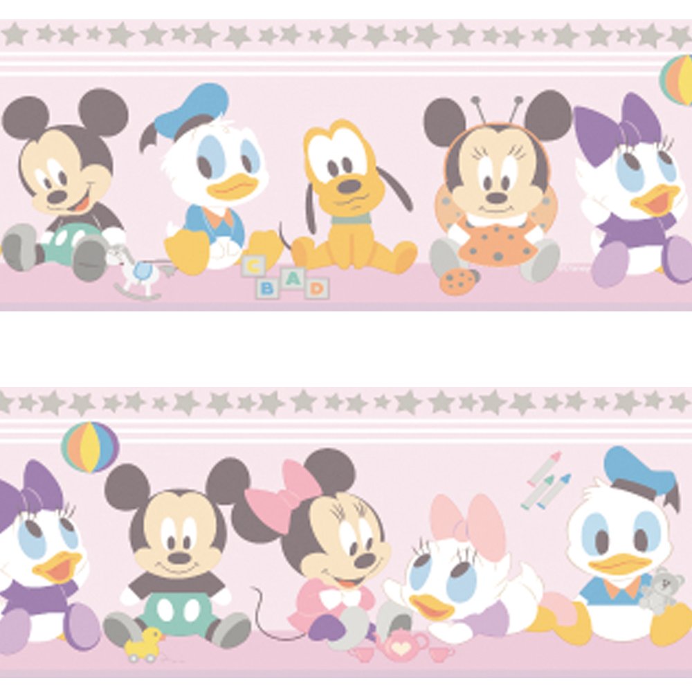  Baby Mickey Minnie Mouse Childrens Nursery Wallpaper Border MK3500 2
