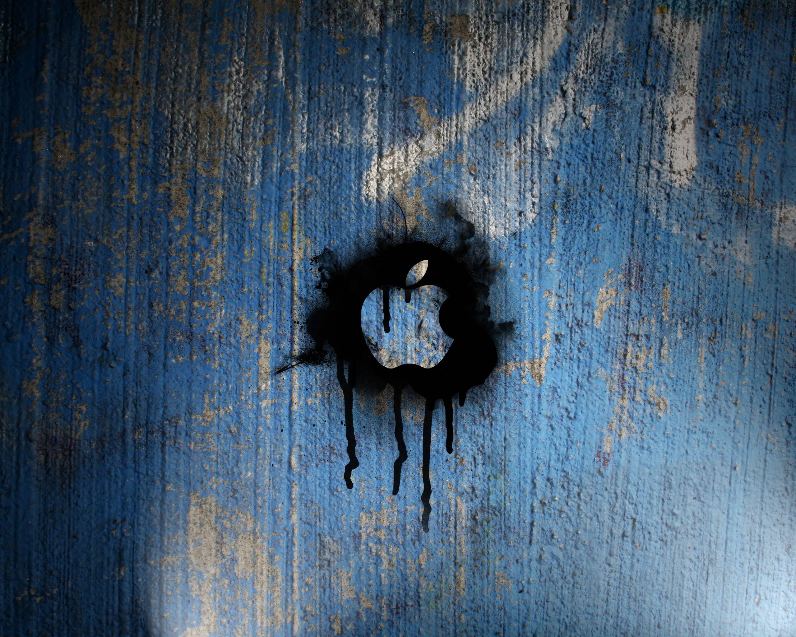 Blue Apple Wallpaper 2560x2048 Blue Apple Inc Graffiti