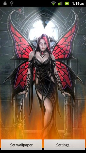 View bigger   Sexy Gothic Fairy Live Wall for Android screenshot 288x512