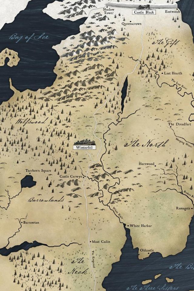 Map of Westeros Wallpaper for iPhone 4