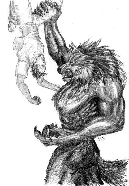 Pencil Drawings Of Werewolves Hungry By