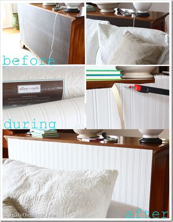 Use Beadboard Wallpaper On The Back Of A Piece Furniture You Can