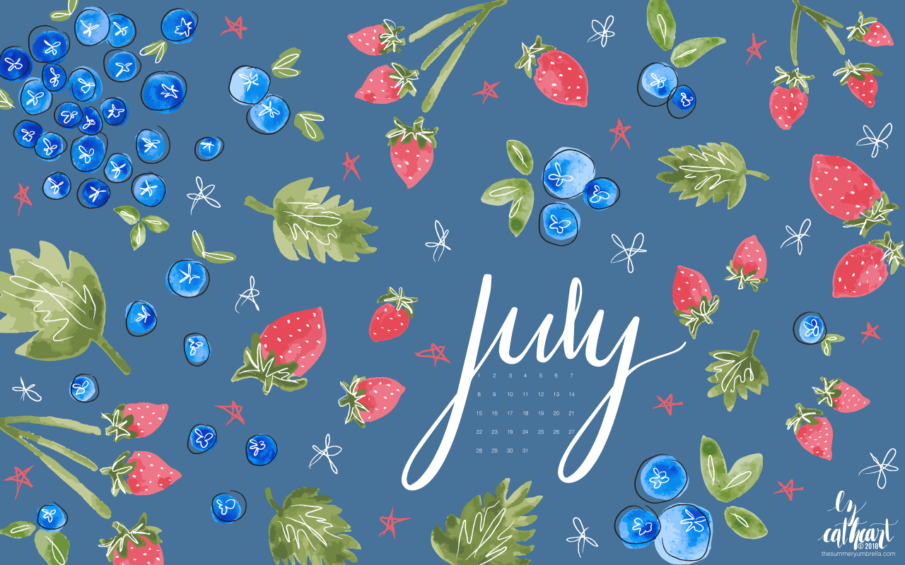July Calendar Desktop And Smartphone Background