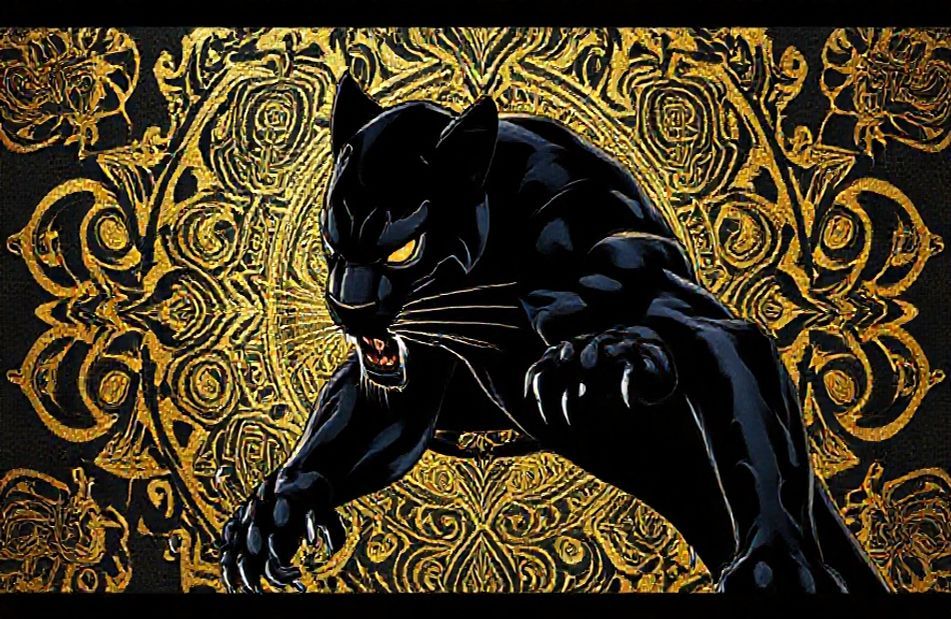 Black Panther Gold Wallpaper