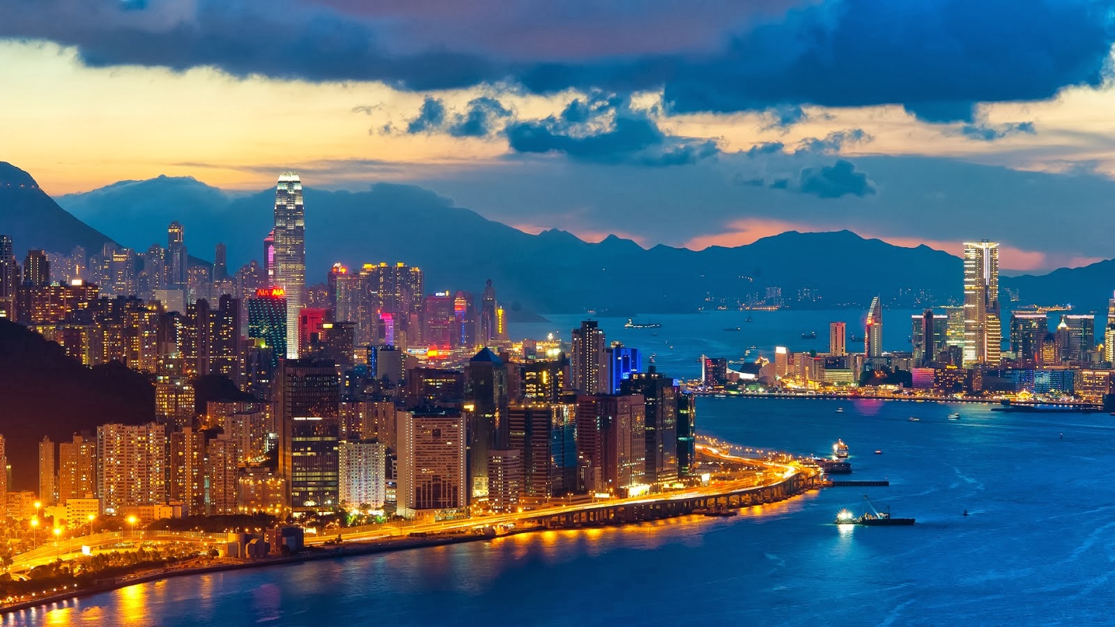 City HD Wallpaper 1080p Hong Kong