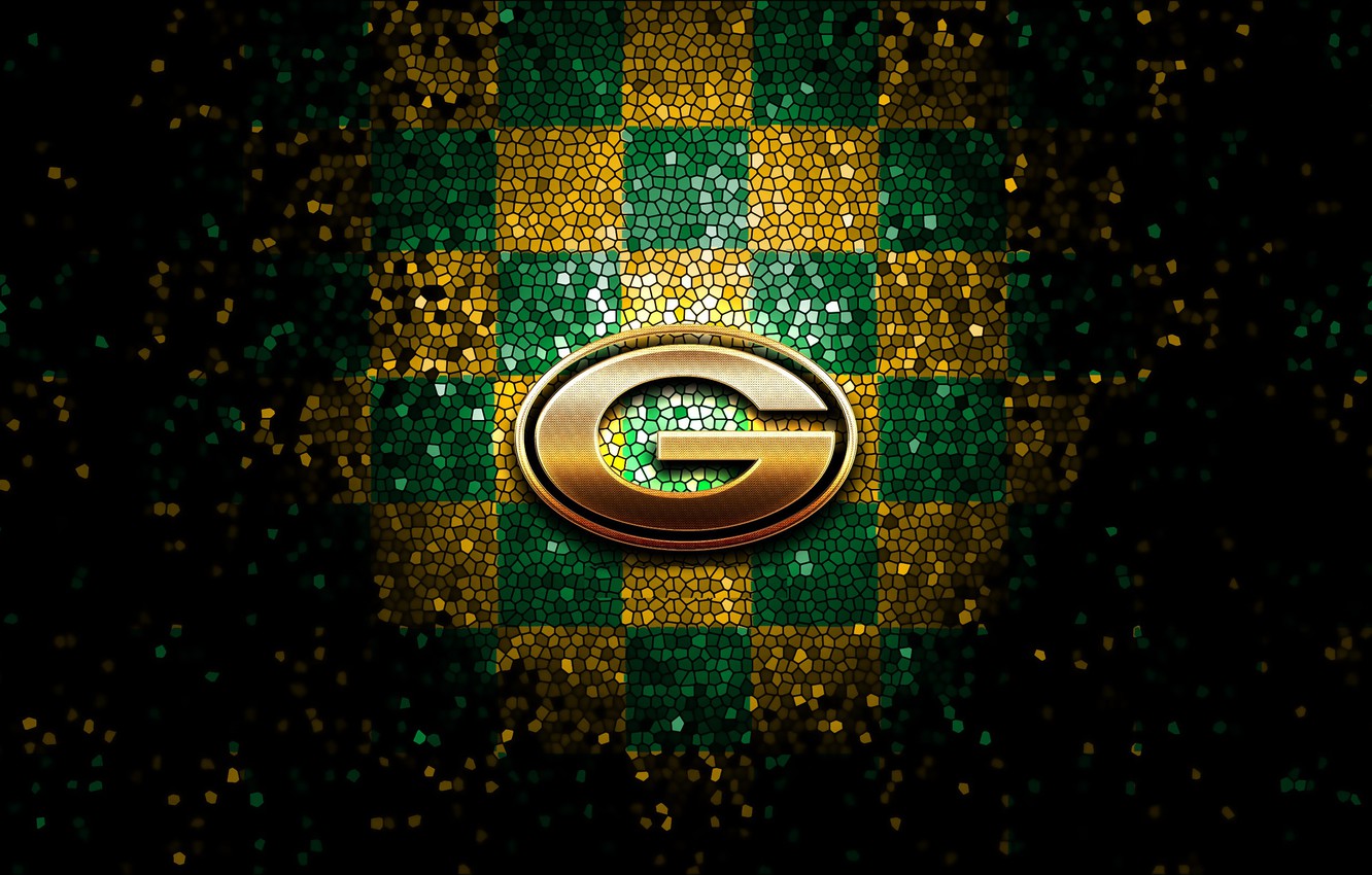 Wallpaper Sport Logo Nfl Glitter Checkered Green